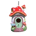 thumbnail image 4 of Casita colgante para pájaros, decoración de jardín exterior, resina, con forma de pájaro, novedosa casita decorativa para pájaros, nido para, 4 of 7