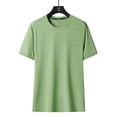 thumbnail image 4 of Camiseta de seda de hielo con texto y logotipo personalizado para hombre y mujer, camisa de cuello redondo de talla grande para parejas, verano gordo 8XL, 2023, 4 of 5