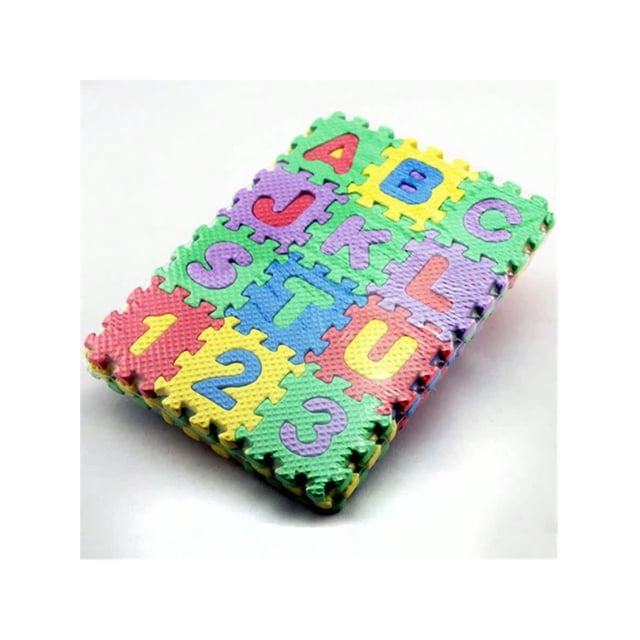 Eastvita Safe 5030|36-Piece Child Cartoon Letters Numbers Foam Puzzle Mat - Floor Carpet Rug for Home Decoration