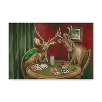 Trademark Fine Art 'Reindeer Games' Canvas Art by Charlsie Kelly