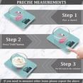 thumbnail image 3 of Flamingo in Blue Food Scale Digital Kitchen Scale Waterproof Tempered Glass Tare Function 11 lb for Baking Cooking Meal Prep, 3 of 7