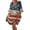 Dark Blue, variant on Women's 4th of July 250 Years Anniversary V Neck Star Print Dress Loose Fit Oversized Shoulder Casual Summer Midi Dress Independence Day Patriotic USA Flag Tunic Top Blue L
