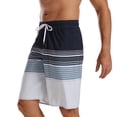 thumbnail image 6 of Brnmxoke Swim Trunks Men Long,Mens 9 Inch Quick Dry Printed Premium Swim Trunks Swimming Trunks Stretch No-Chafing Surf Shorts Trunks Swimsuit Plus Size Breathable Swimwear Bathing Suits, 6 of 7