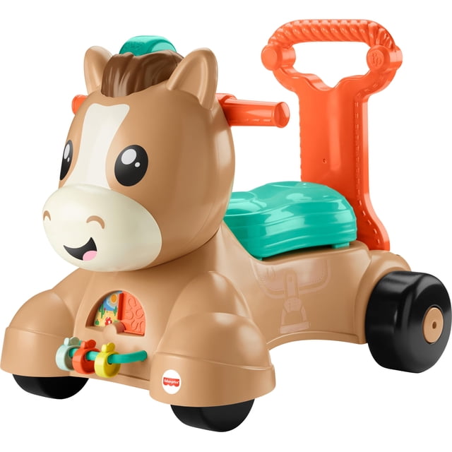 Fisher-Price Juguete de aprendizaje para bebés, Walk Bounce & Ride Pony Andador musical y correpasillos para bebés y niños pequeños a partir de 9 meses (exclusivo de Amazon)