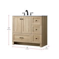 thumbnail image 2 of Elegant Lighting VF2836MW Soma 36" Free Standing Single Basin Vanity Set - Mango Wood, 2 of 6