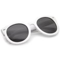thumbnail image 4 of Womens Retro Oversize Horn Rimmed P3 Round Sunglasses 52mm UV400 Lenses, 4 of 4