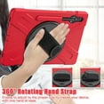 thumbnail image 7 of XYX Case for Samsung Galaxy Tab S7 FE 12.4 inch SM-T730/SM-T733/SM-T736B with 360 Degree Rotating, Hand Strap, Shoulder Strap, Red, 7 of 7