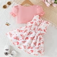 thumbnail image 7 of YuYuBao Toddler Girls Outfits Sets Summer Floral Print Tank Dress with Cardigan Coats cute bowknot Sundress Sets Outdoor Beach Vacation Outfits, 18-24 Months, 7 of 7