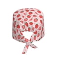 thumbnail image 2 of Kdxio Strawberry Pattern Turban Hat for Women Men Comfortable Adjustable Cleaning Working Cap with Sweatband, 2 of 8