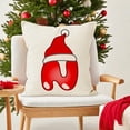 thumbnail image 1 of XWSHYW Almohadas y Fundas Funda de Almohada con Letras Navideñas, Funda de Cojín Decorativa para Sofá Festivo, Funda de Cojín con Estampado de Lino, 1 of 4