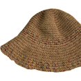 thumbnail image 6 of CoCopeaunts Straw Bucket Hat Women Summer Beach Large Brim Hollow Sunshade Caps Foldable Roll up Floppy Fisherman Hat for Men, 6 of 8