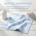 thumbnail image 4 of Unique Bargains Soft Absorbent Cotton Floral Print Washcloths Blue 6pk, 4 of 7