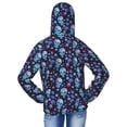 thumbnail image 4 of Cauagu Skull Flower Blue Print Sun Protection Jacket for Teen,Full-Zipper Long Sleeve Sun Shirts with Pockets UV Hoodie Shirts Outdoor Athletic Jacket-XX-Large, 4 of 7