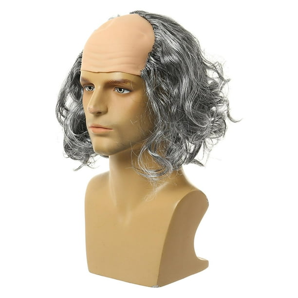 Peluca de hombre viejo Salvador disfraz de fiesta gris