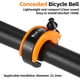 thumbnail image 5 of Timbre de bicicleta de aleación de aluminio Timbre de bicicleta Sonido nítido Manillar de bicicleta, 5 of 8