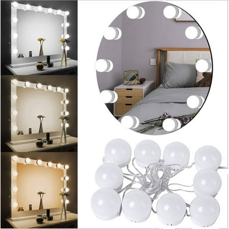 

70 X 55 Vanity Mirror 3 Color Light 14 Dimmable Led Bulbs Large Makeup Cosmetic Mirror