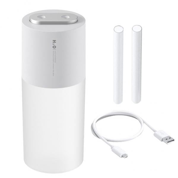 2x Humidificador de Escritorio Portátil, Humidificador, 2 Nieb, USB Recargable / con Cable para Viajes en hogar, Dormitorio, Oficina, Doble Gloria mini humidificador de aire portátil