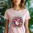 thumbnail image 5 of Christian Trust in the Lord with All Your Heart Proverbs 3:5 T-Shirt, Azalea, Size S, 5 of 6