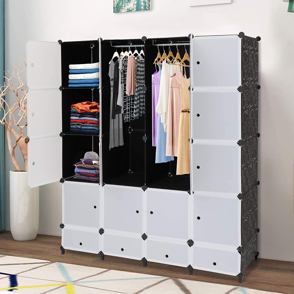  Tangkula 16 Cubes Portable Wardrobe Closet