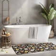 thumbnail image 2 of Black Highland Cow Flower Pattern Kitchen Rug Mat,Kitchen Runner Rugs Non Skid Washable,Decorative Kitchen Floor Mats for Kitchen,Sink,Laundry,17"x47.2", 2 of 7
