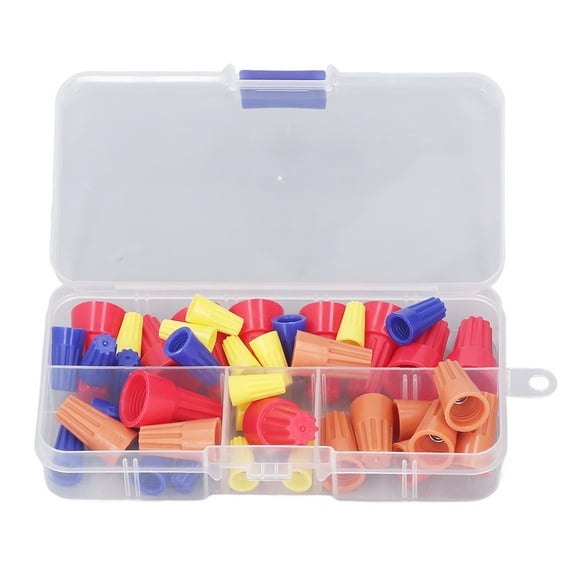 40Pcs Twist Wire Connector Electrical Wire Cap Connector Nut 4 Types Closed End Screw On Terminal Assortment