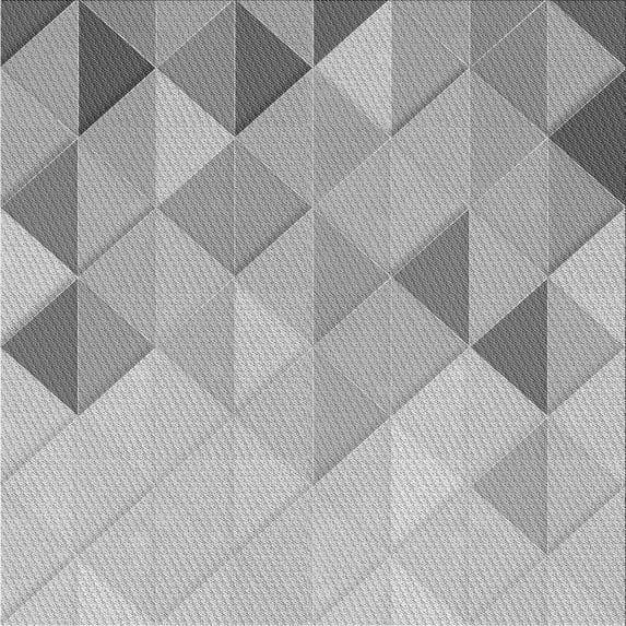 Ahgly Company Indoor Square Patterned Platinum Silver Gray Area Rugs, 8' Square