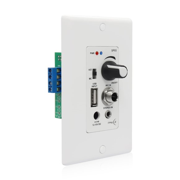 Amplificador PNWCZ Bluetooth de 2 canales USB Mic Aux 120 W