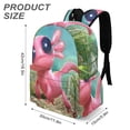 thumbnail image 3 of Ajolote-theme Backpack, Campus style schoolbag Bookbag with Adjustable Shoulder Straps And Large Zip Compartment, Unisex Travel Bags.42x30x15cm, 3 of 6