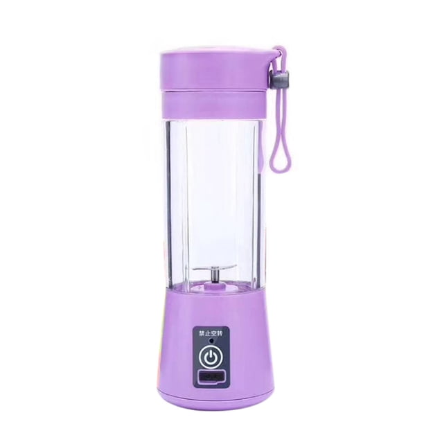 Cateissary Mini licuadora eléctrica portátil USB, exprimidor de frutas de cuchillas, fabricante de batidos Electrónica Púrpura