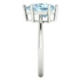 thumbnail image 3 of 2 ct Pear Cut Natural Aquamarine Solitaire 18K White Gold Womens Engagement Ring, 3 of 5