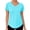 Light Blue women v neck tshirt a1, variant on MORESEC Women V Neck Short Sleeve Curved Hem Slim Tshirt Casual Workout Blouses Dressy Summer Tops for Vacation Fashion Clothes, Mint Green M