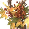 thumbnail image 3 of 9.8 Inch Large Pumpkin Fall Thanksgiving Decor,Mini Fake Pumpkins with Artificial Flowers for DIY Props Autumn Home Party Thanksgiving Halloween Table Centerpiece Decoration Orange -, 3 of 8