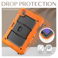 thumbnail image 7 of FJLBDE Case for iPad Pro 11 Inch 2022/2021/2020/2018 4th/3rd/2nd/1st Gen, Rugged Shockproof Tablet Cases Cover with Kickstand Shoulder Strap, Orange, 7 of 7
