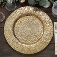 thumbnail image 2 of Efavormart 6 Pack | 13" Gold Embossed Peacock Design Plastic Serving Plates, Round Disposable Charger Plates, 2 of 10
