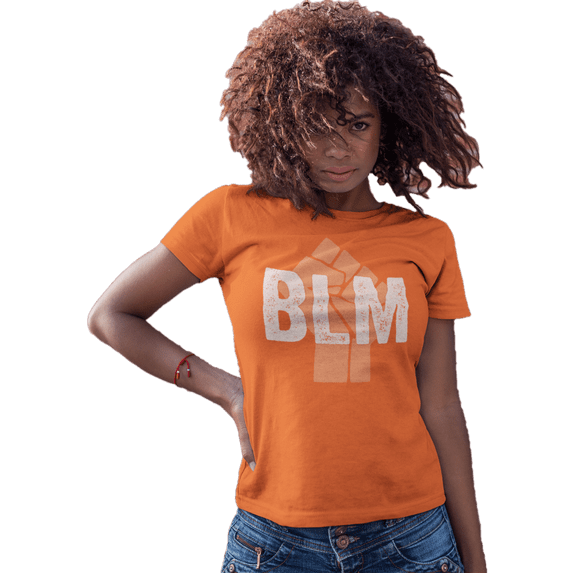 Womens Fist BLM Black Lives Matter T-Shirt