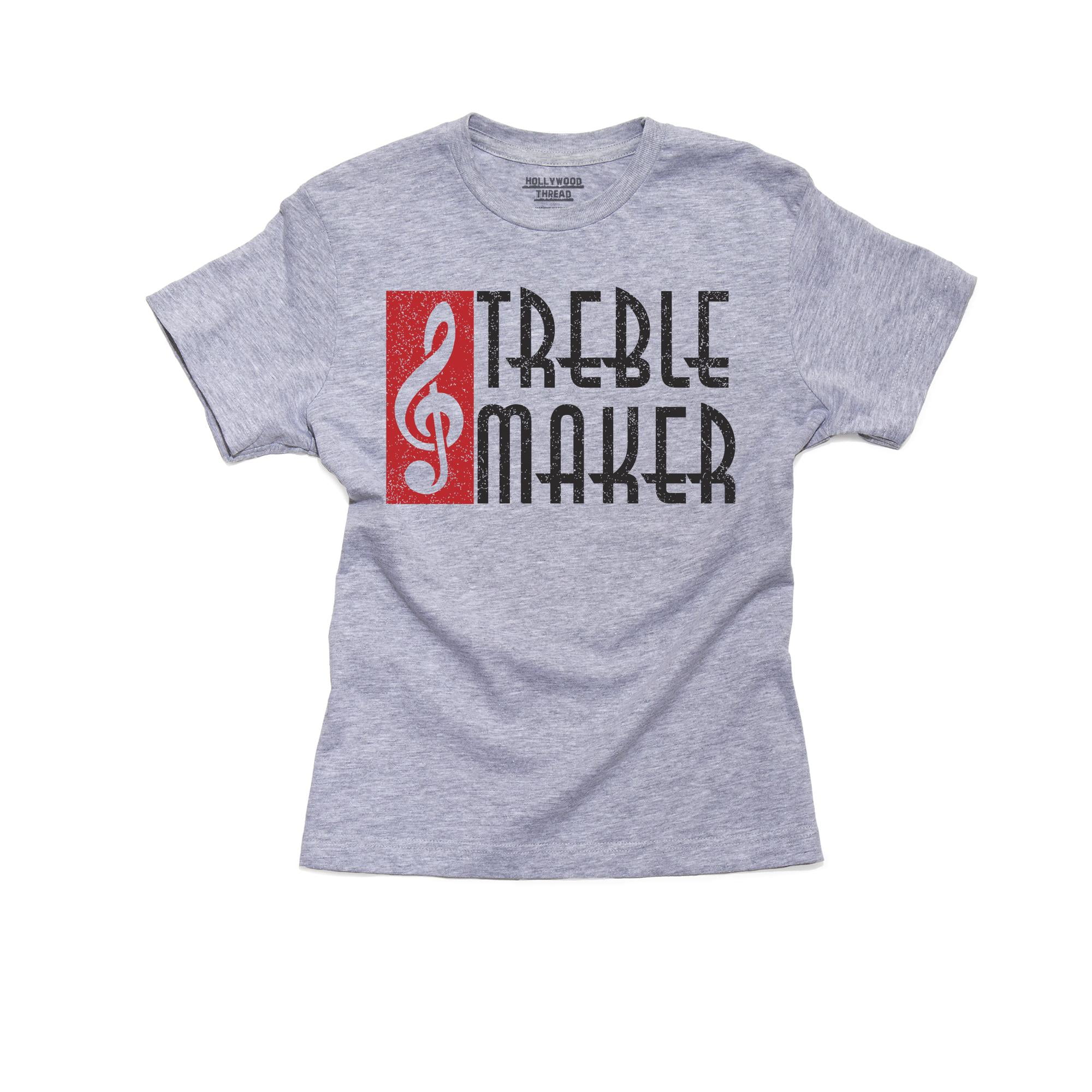 Treble Maker Trouble Maker Music Band Orchestra Boy's Cotton Youth Grey ...