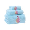 thumbnail image 3 of UNLLLL Coral Velvet Set Little Dinosaur Series Soft Water Absorbent Mother Set Scarf, for Livingroom and Bedroom, 3 of 4