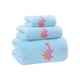 thumbnail image 3 of Set de toallas de microfibra Coral Velvet Dinosaur - Toalla de baño portátil de 3 piezas, toalla facial y bufanda - 35x75cm, 70x140cm, 25x50cm - Suave y absorbente de agua, 3 of 5