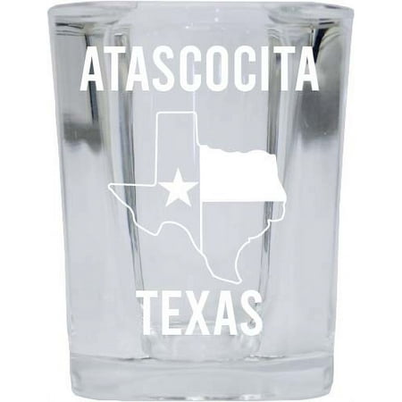 

Atascocita Texas Souvenir Laser Etched 2 Ounce Square Shot Glass Texas State Flag Design