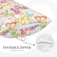 thumbnail image 3 of Pofeuu Retro Colorful Butterfly Print Polyester Microfiber Plush Pillowcases, Super Soft and Cozy Pillow Case Covers with Envelop Closure（Pillow core not included）-14"x20", 3 of 6