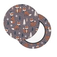 thumbnail image 2 of Balery Snowflake Fox Fundas de asiento para taburete de bar redondo de tela de terciopelo ajustables que protegen de arañazos y manchas para sillas de 14 a 17 pulgadas.-14 inch, 2 of 7