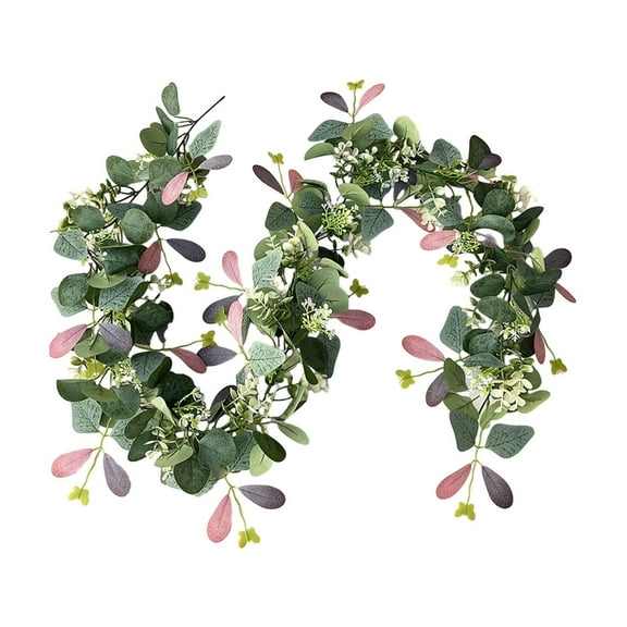 Tongina Greenery Garland, Artificial Vines, 1.8M Spring Garland Artificial Eucalyptus Garland Hanging Plants for Holiday Table Runner