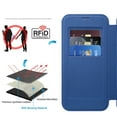 thumbnail image 5 of Mantto Wallet Case for iPhone 12 Pro Max,Compatible with Magsafe Charging,Luxury PU Leather Plating Shockproof Magnetic Flip RFID Blocking Card Slots Phone Case with Anti-scratch Lens Film,Blue, 5 of 7