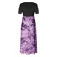 thumbnail image 3 of Vestido de cuello redondo con estampado de hombros descubiertos y manga corta informal de verano para mujer OAVQHLG3B Store  lin121212, 3 of 4