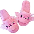 thumbnail image 7 of FASHOFT Halloween Bat Animal Slippers for Boys Girls Soft Plush Cozy Open Toe Indoor Outdoor Fuzzy Slippers Halloween Gifts For Kids Pink One Size, 7 of 7