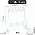 thumbnail image 2 of Acrylic Earring Display Stands Clothes Hanger Shaped Earring Organizer Holder with 6pcs Clear Hangers Clear Finish Product: 20x4.9x20.7cm, 2 of 5
