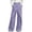 Purple, variant on Women's Linen Wrap Front Wide Leg Pants High Waisted Casual Palazzo Trousers with Button Detail and Pockets