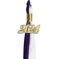 thumbnail image 4 of Endea Graduation Purple/White Graduation Tassel with Gold Date Drop, 4 of 11