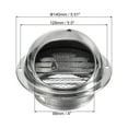 thumbnail image 2 of Uxcell 4" Round Soffit Air Vents, 2 Set Stainless Steel Louver Grille Vent Cover Mesh Grill Hood for Kitchen Bathroom, 2 of 6