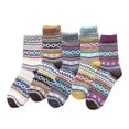 thumbnail image 3 of Winter Savings Clearance! Suokom Women Girls Strip Print Cotton Street Middle Tube Socks Stockings, 3 of 9